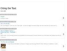 Tablet Screenshot of citingthetext.blogspot.com