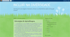 Desktop Screenshot of incluirnadiversidade.blogspot.com