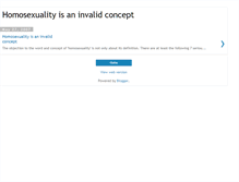 Tablet Screenshot of homosexuality-invalid-concept.blogspot.com