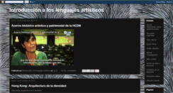 Desktop Screenshot of introduccionlenguajesartisticos.blogspot.com