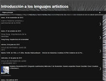 Tablet Screenshot of introduccionlenguajesartisticos.blogspot.com