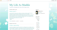 Desktop Screenshot of mylifeasmaddiee.blogspot.com