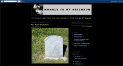 Desktop Screenshot of mumbletomyneighbor.blogspot.com