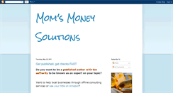 Desktop Screenshot of momsmoneysolutions.blogspot.com