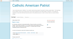 Desktop Screenshot of catholicamericanpatriot.blogspot.com