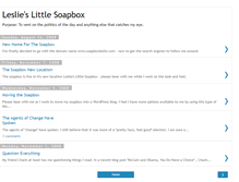 Tablet Screenshot of leslie-little-soapbox.blogspot.com