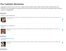 Tablet Screenshot of forcatholicministries.blogspot.com