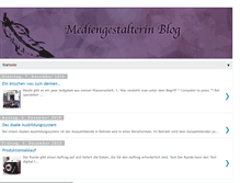 Tablet Screenshot of mediengestalterin.blogspot.com