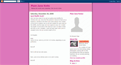 Desktop Screenshot of plainjaneknitting.blogspot.com