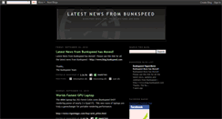 Desktop Screenshot of bunkspeedblog.blogspot.com