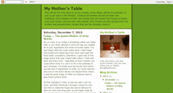 Desktop Screenshot of mymotherstable.blogspot.com