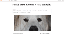 Desktop Screenshot of coloradogreatpyreneesrescue.blogspot.com