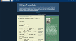 Desktop Screenshot of billhahnprogramnotes.blogspot.com