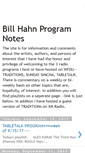 Mobile Screenshot of billhahnprogramnotes.blogspot.com