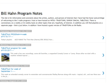 Tablet Screenshot of billhahnprogramnotes.blogspot.com
