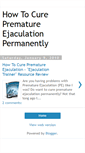 Mobile Screenshot of cure-premature-ejac.blogspot.com