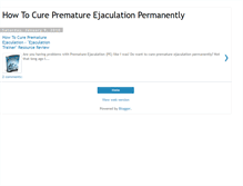 Tablet Screenshot of cure-premature-ejac.blogspot.com