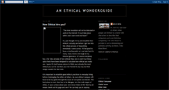 Desktop Screenshot of ethicalwonderguide.blogspot.com