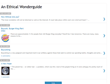 Tablet Screenshot of ethicalwonderguide.blogspot.com
