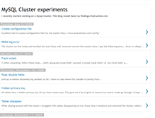 Tablet Screenshot of mysqlclusterexperiments.blogspot.com