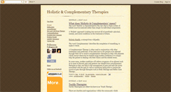 Desktop Screenshot of holisticandcomplementarytherapies.blogspot.com