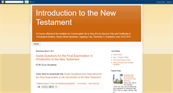 Desktop Screenshot of newtestament2011.blogspot.com