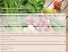 Tablet Screenshot of deliciousandhealthyliving.blogspot.com
