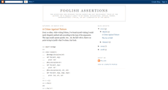 Desktop Screenshot of foolish-assertions.blogspot.com