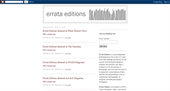 Desktop Screenshot of errataeditions.blogspot.com