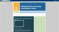 Desktop Screenshot of individualfinanceadvice.blogspot.com