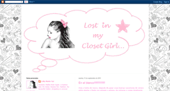 Desktop Screenshot of lostinmyclosetgirl.blogspot.com
