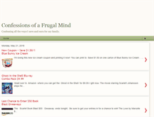 Tablet Screenshot of confessionsofafrugalmind.blogspot.com