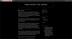 Desktop Screenshot of frominsidethematrix.blogspot.com