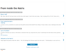 Tablet Screenshot of frominsidethematrix.blogspot.com