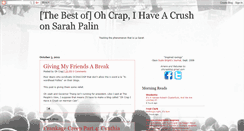 Desktop Screenshot of ohcrapihaveacrushonsarahpalin.blogspot.com