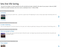 Tablet Screenshot of letslivelifeloving.blogspot.com