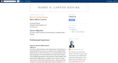 Desktop Screenshot of barryolawtonresume.blogspot.com