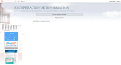 Desktop Screenshot of informarecuperacion.blogspot.com