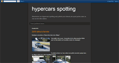 Desktop Screenshot of hypercars-spotting.blogspot.com