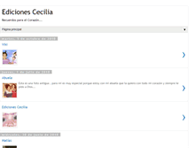 Tablet Screenshot of ediciones-cecilia.blogspot.com