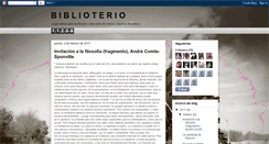 Desktop Screenshot of biblioterio.blogspot.com