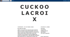 Desktop Screenshot of cuckoolacroix.blogspot.com