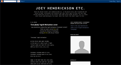 Desktop Screenshot of joeyhendrickson.blogspot.com