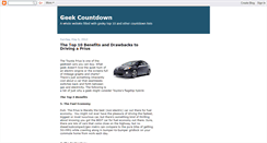 Desktop Screenshot of geekcountdown.blogspot.com