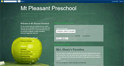 Desktop Screenshot of mtpleasantpreschoolnews.blogspot.com