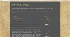 Desktop Screenshot of differingthoughts.blogspot.com