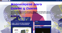 Desktop Screenshot of matematicasparachicosychicas.blogspot.com