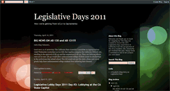 Desktop Screenshot of legislativedays2011.blogspot.com