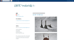 Desktop Screenshot of akoematerials.blogspot.com