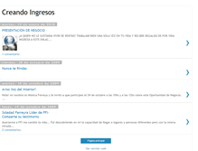 Tablet Screenshot of creandoingresos.blogspot.com